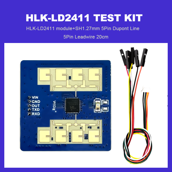 HLK-LD2411 Test Kit 24Ghz intelligent toilet radar sensor module gesture recognition induction automatic flipping and flushing